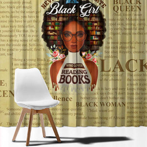 Personalized Black Girl African Window Curtain Never Underestimate A Book Lover