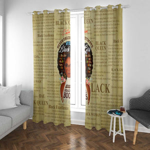 Personalized Black Girl African Window Curtain Never Underestimate A Book Lover