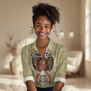 Personalized Black Girl African Women Casual Shirt Never Underestimate A Book Lover