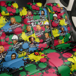 Unapologetically Black Back Car Seat Cover Civil Rights Leaders