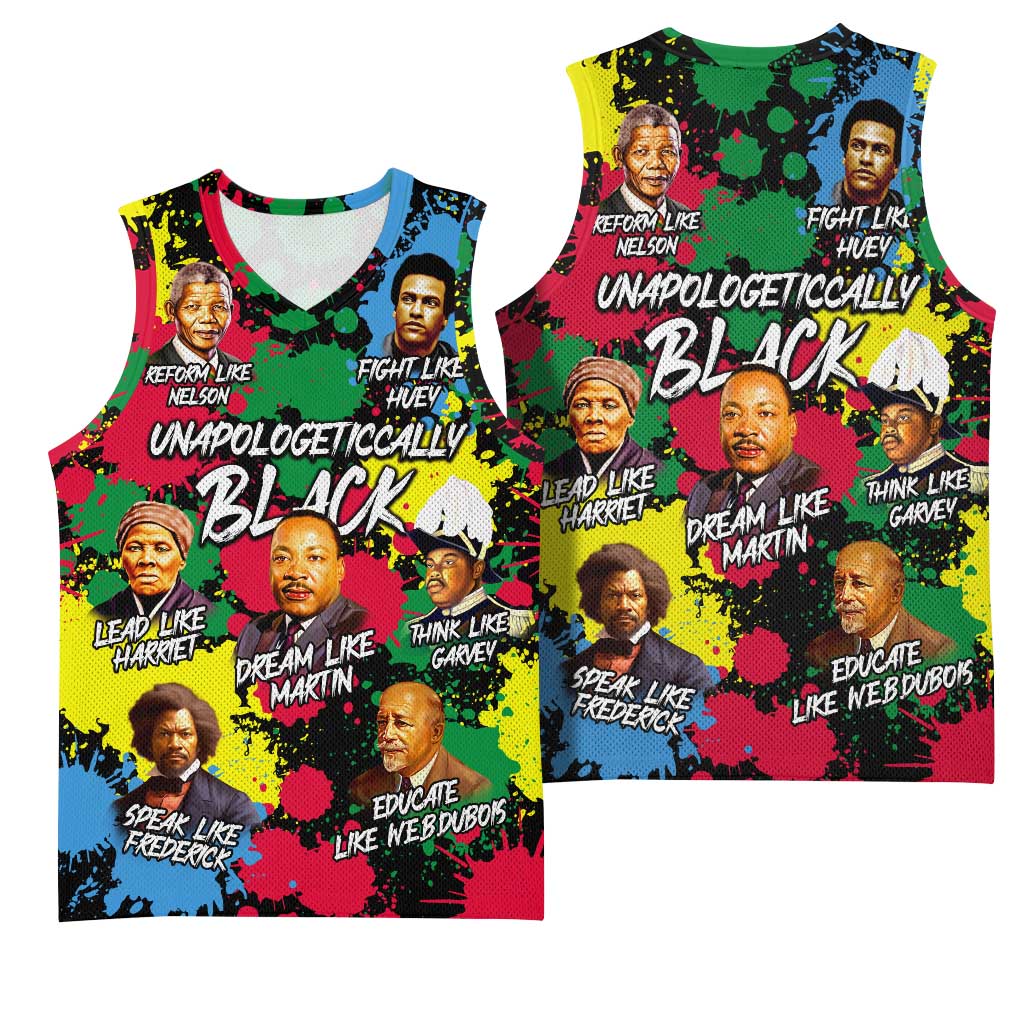 Unapologetically Black Basketball Jersey Civil Rights Leaders DT02