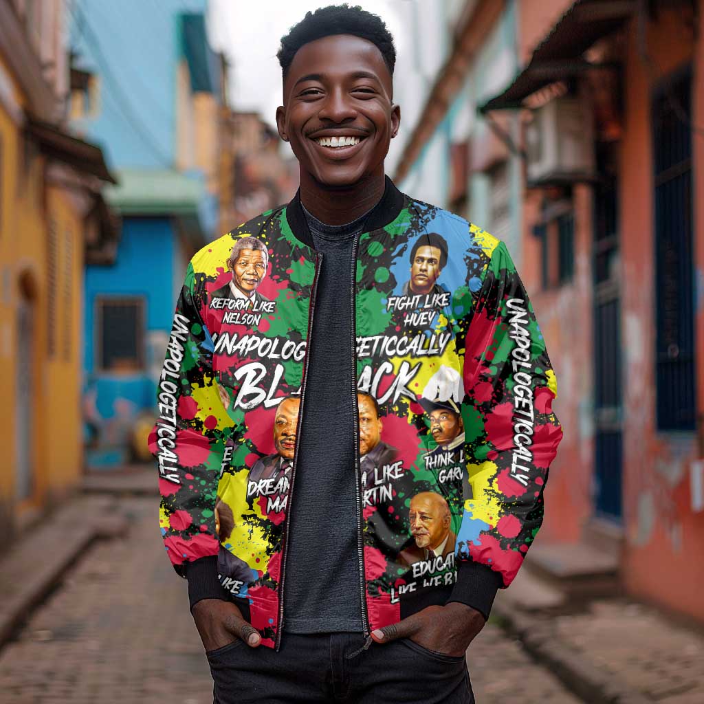 Unapologetically Black Bomber Jacket Civil Rights Leaders