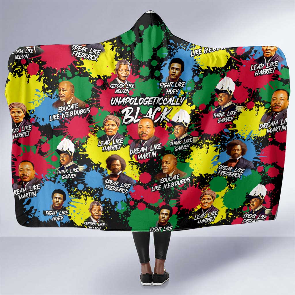 Unapologetically Black Hooded Blanket Civil Rights Leaders