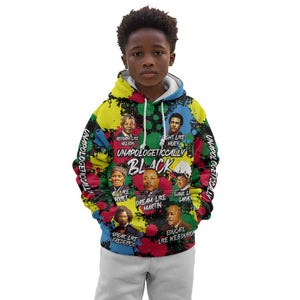 Unapologetically Black Kid Hoodie Civil Rights Leaders