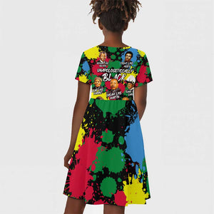 Unapologetically Black Kid Short Sleeve Dress Civil Rights Leaders