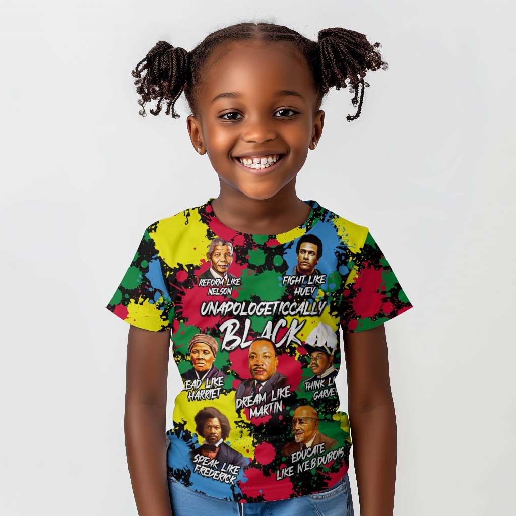 Unapologetically Black Kid T shirt Civil Rights Leaders