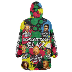 Unapologetically Black KId Wearable Blanket Hoodie Civil Rights Leaders