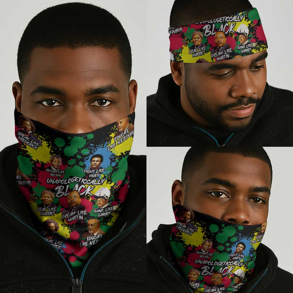 Unapologetically Black Neck Gaiter Civil Rights Leaders DT02
