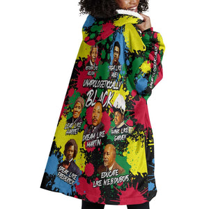 Unapologetically Black Wearable Blanket Hoodie Civil Rights Leaders