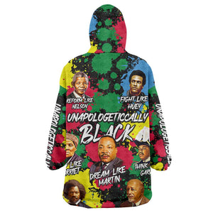 Unapologetically Black Wearable Blanket Hoodie Civil Rights Leaders