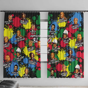 Unapologetically Black Window Curtain Civil Rights Leaders