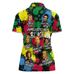 Unapologetically Black Women Polo Shirt Civil Rights Leaders