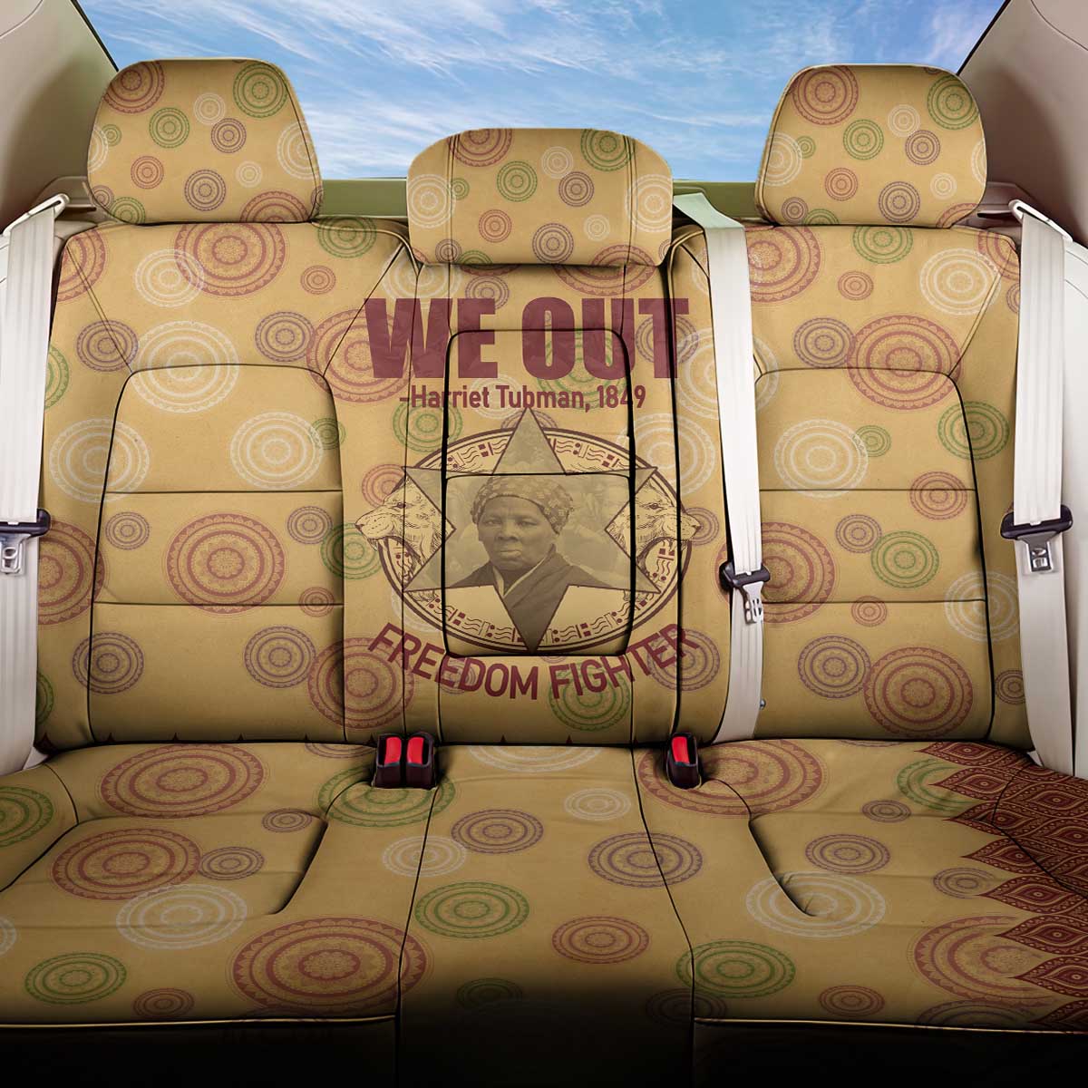 We Out 1849 African-American Back Car Seat Cover Harriet Tubman