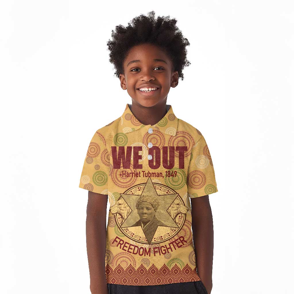 We Out 1849 African-American Kid Polo Shirt Harriet Tubman