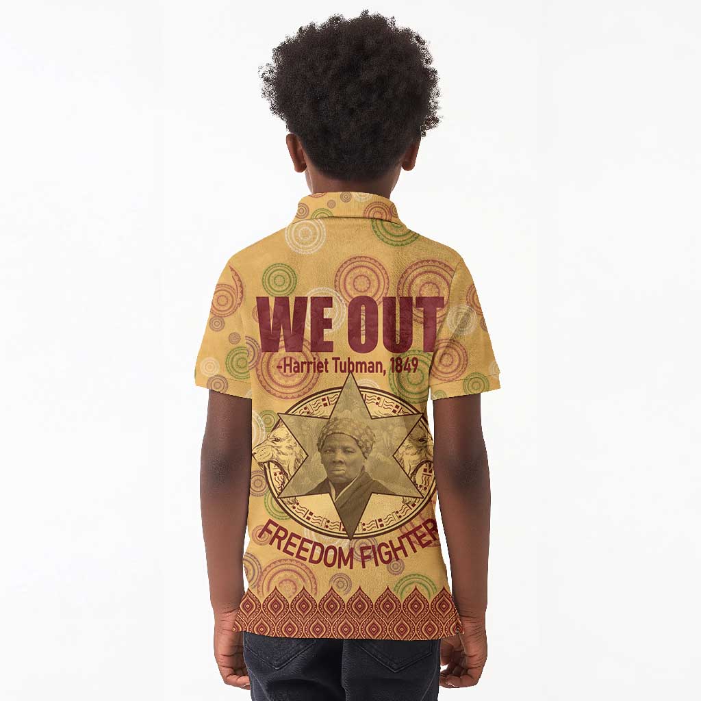 We Out 1849 African-American Kid Polo Shirt Harriet Tubman