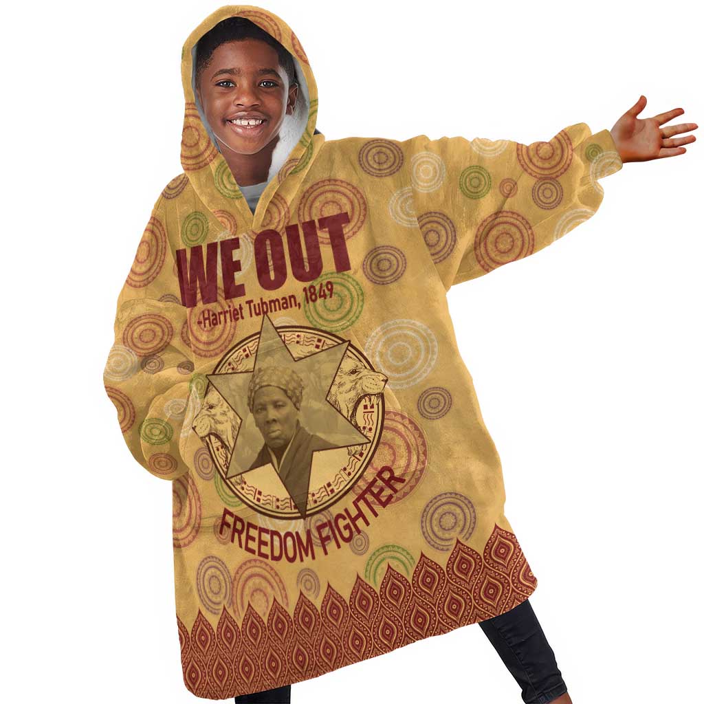 We Out 1849 African-American KId Wearable Blanket Hoodie Harriet Tubman