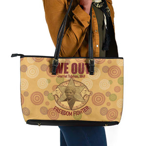 We Out 1849 African-American Leather Tote Bag Harriet Tubman