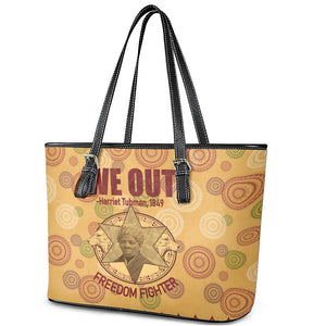 We Out 1849 African-American Leather Tote Bag Harriet Tubman