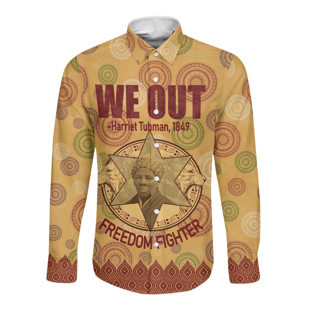 We Out 1849 African-American Long Sleeve Button Shirt Harriet Tubman