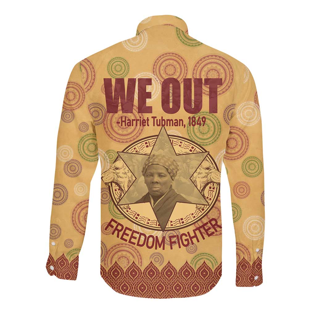 We Out 1849 African-American Long Sleeve Button Shirt Harriet Tubman