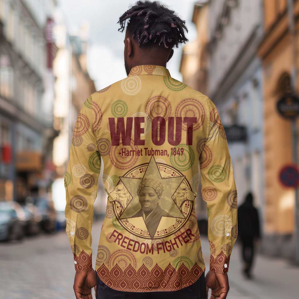 We Out 1849 African-American Long Sleeve Button Shirt Harriet Tubman