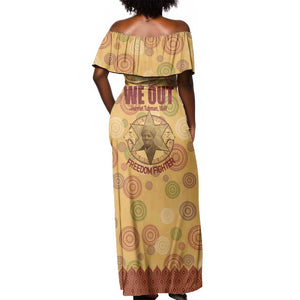 We Out 1849 African-American Off Shoulder Maxi Dress Harriet Tubman