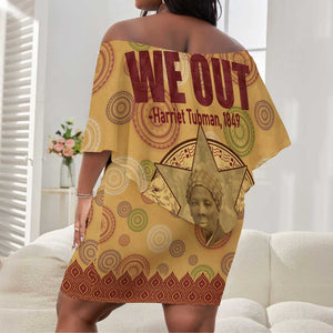 We Out 1849 African-American Off Shoulder Short Dress Harriet Tubman