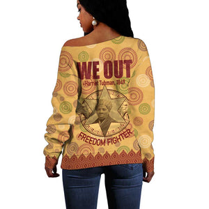 We Out 1849 African-American Off Shoulder Sweater Harriet Tubman