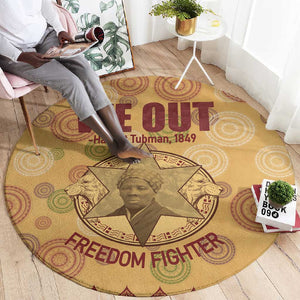 We Out 1849 African-American Round Carpet Harriet Tubman