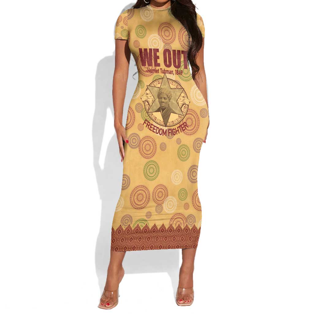 We Out 1849 African-American Short Sleeve Bodycon Dress Harriet Tubman