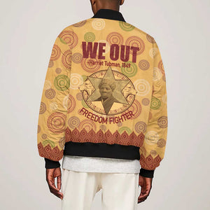 We Out 1849 African-American Sleeve Zip Bomber Jacket Harriet Tubman