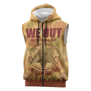 We Out 1849 African-American Sleeveless Zip Hoodie Harriet Tubman - African Pride