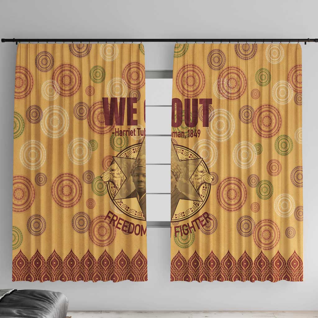 We Out 1849 African-American Window Curtain Harriet Tubman