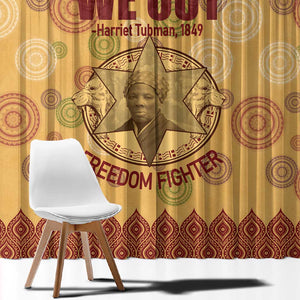 We Out 1849 African-American Window Curtain Harriet Tubman