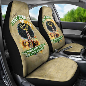 Personalized African Women Car Seat Cover Half Hood Half Holy