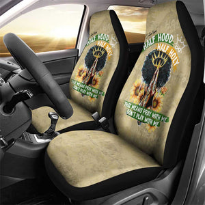 Personalized African Women Car Seat Cover Half Hood Half Holy