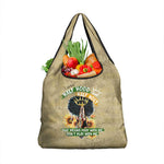 Personalized African Women Grocery Bag Half Hood Half Holy