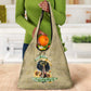 Personalized African Women Grocery Bag Half Hood Half Holy