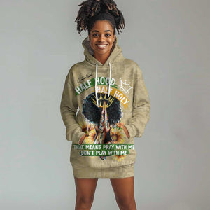 Personalized African Women Hoodie Dress Half Hood Half Holy