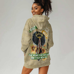 Personalized African Women Hoodie Dress Half Hood Half Holy