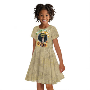 Personalized African Women Kid Short Sleeve Dress Half Hood Half Holy