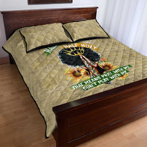 Personalized African Women Quilt Bed Set Half Hood Half Holy