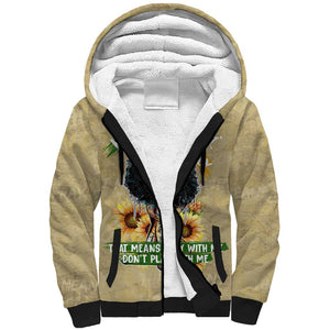 Personalized African Women Sherpa Hoodie Half Hood Half Holy