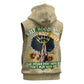 Personalized African Women Sleeveless Zip Hoodie Half Hood Half Holy - African Pride
