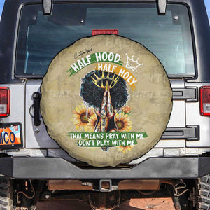 Personalized African Women Spare Tire Cover Half Hood Half Holy