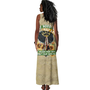 Personalized African Women Tank Maxi Dress Half Hood Half Holy