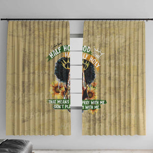 Personalized African Women Window Curtain Half Hood Half Holy