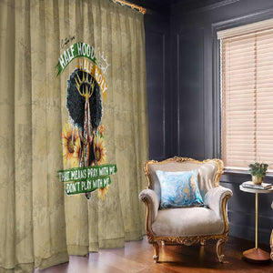 Personalized African Women Window Curtain Half Hood Half Holy