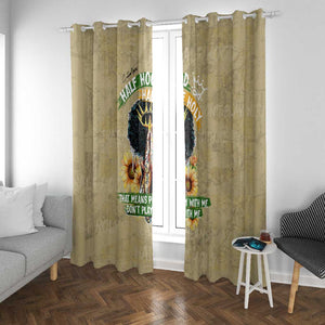 Personalized African Women Window Curtain Half Hood Half Holy