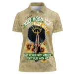 Personalized African Women Women Polo Shirt Half Hood Half Holy